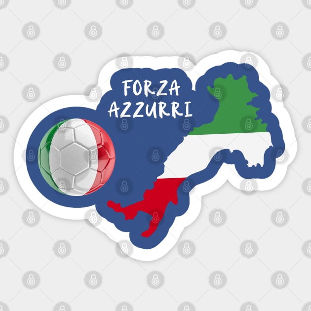 Italy soccer jersey italy football forza azzurri forza italia Sticker by JayD World